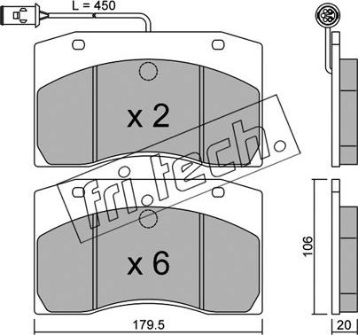 Fri.Tech. 665.0 - Kit pastiglie freno, Freno a disco autozon.pro