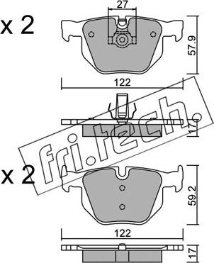 Fri.Tech. 660.0 - Kit pastiglie freno, Freno a disco autozon.pro