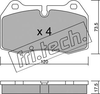 Fri.Tech. 661.0 - Kit pastiglie freno, Freno a disco autozon.pro