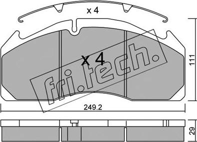 Fri.Tech. 609.0 - Kit pastiglie freno, Freno a disco autozon.pro