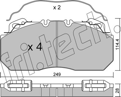 Fri.Tech. 605.0 - Kit pastiglie freno, Freno a disco autozon.pro