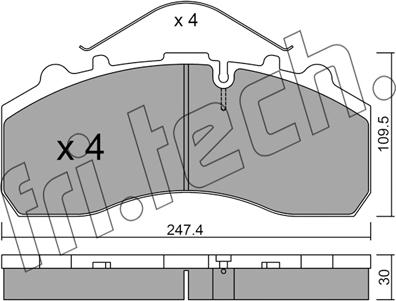 Fri.Tech. 601.0 - Kit pastiglie freno, Freno a disco autozon.pro