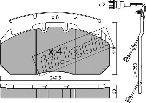 Fri.Tech. 603.0W - Kit pastiglie freno, Freno a disco autozon.pro