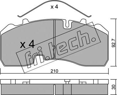 Fri.Tech. 611.0 - Kit pastiglie freno, Freno a disco autozon.pro