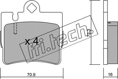 Fri.Tech. 613.0 - Kit pastiglie freno, Freno a disco autozon.pro