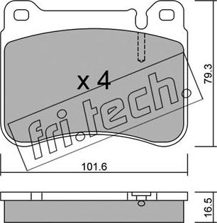 Fri.Tech. 684.0 - Kit pastiglie freno, Freno a disco autozon.pro