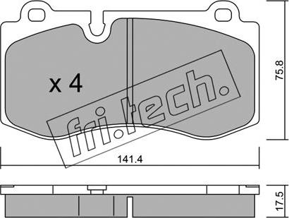 Fri.Tech. 685.0 - Kit pastiglie freno, Freno a disco autozon.pro