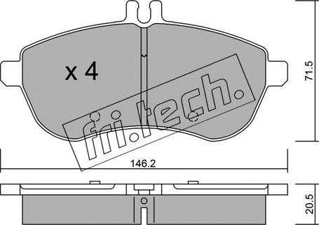 Fri.Tech. 681.0 - Kit pastiglie freno, Freno a disco autozon.pro