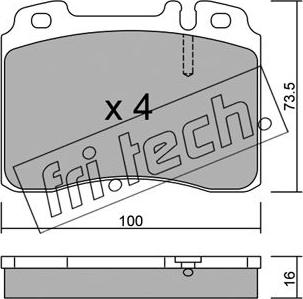 Fri.Tech. 683.1 - Kit pastiglie freno, Freno a disco autozon.pro