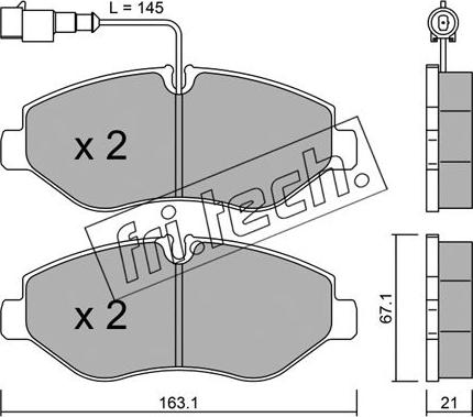 Fri.Tech. 687.4 - Kit pastiglie freno, Freno a disco autozon.pro