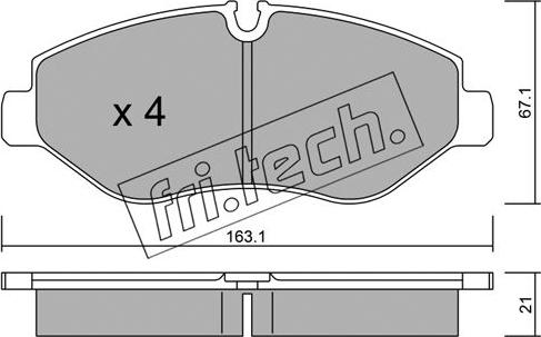 Fri.Tech. 687.0 - Kit pastiglie freno, Freno a disco autozon.pro