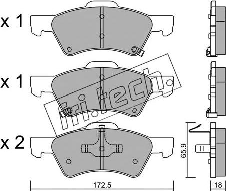 Fri.Tech. 639.0 - Kit pastiglie freno, Freno a disco autozon.pro