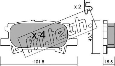 Fri.Tech. 635.0 - Kit pastiglie freno, Freno a disco autozon.pro