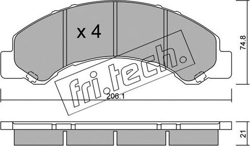 Fri.Tech. 636.0 - Kit pastiglie freno, Freno a disco autozon.pro