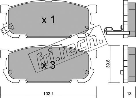 Fri.Tech. 624.0 - Kit pastiglie freno, Freno a disco autozon.pro