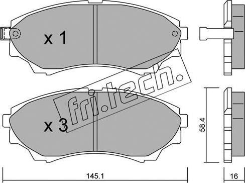 Valeo 606802 - Kit pastiglie freno, Freno a disco autozon.pro