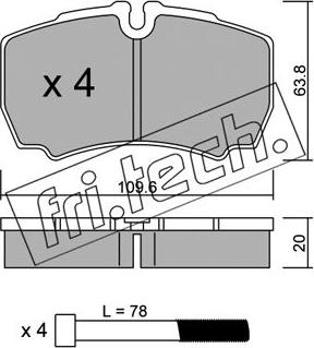 Fri.Tech. 620.0 - Kit pastiglie freno, Freno a disco autozon.pro