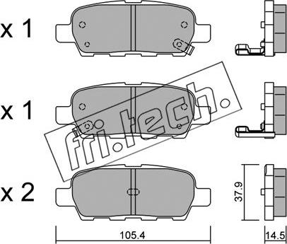 Fri.Tech. 628.0 - Kit pastiglie freno, Freno a disco autozon.pro