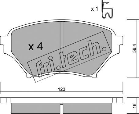 Fri.Tech. 623.0 - Kit pastiglie freno, Freno a disco autozon.pro