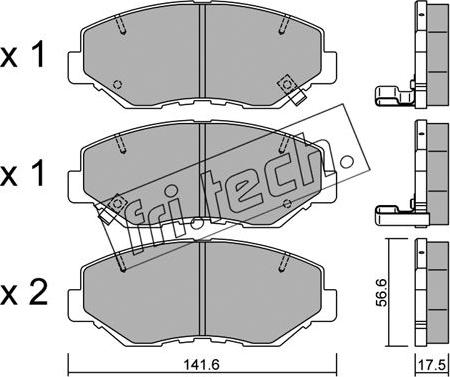 Fri.Tech. 622.0 - Kit pastiglie freno, Freno a disco autozon.pro