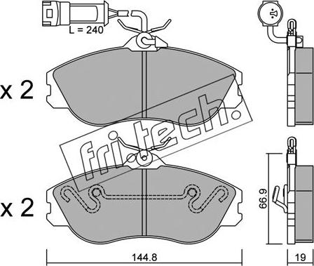 Fri.Tech. 679.1 - Kit pastiglie freno, Freno a disco autozon.pro