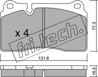 Fri.Tech. 675.0 - Kit pastiglie freno, Freno a disco autozon.pro