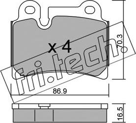 Fri.Tech. 676.0 - Kit pastiglie freno, Freno a disco autozon.pro