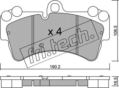 Fri.Tech. 670.0 - Kit pastiglie freno, Freno a disco autozon.pro