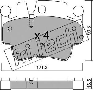 Fri.Tech. 673.0 - Kit pastiglie freno, Freno a disco autozon.pro