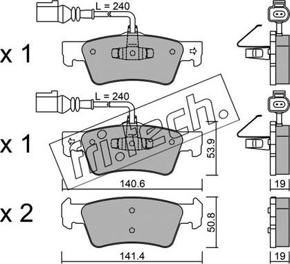 Fri.Tech. 677.0 - Kit pastiglie freno, Freno a disco autozon.pro