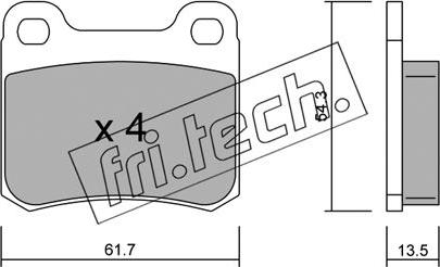 Fri.Tech. 094.0 - Kit pastiglie freno, Freno a disco autozon.pro