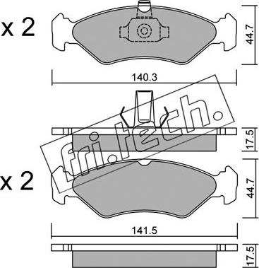 Fri.Tech. 090.0 - Kit pastiglie freno, Freno a disco autozon.pro