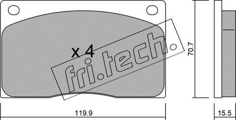 Fri.Tech. 091.0 - Kit pastiglie freno, Freno a disco autozon.pro