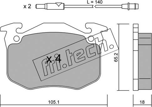 Fri.Tech. 092.0 - Kit pastiglie freno, Freno a disco autozon.pro