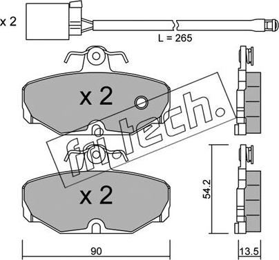 Fri.Tech. 097.1W - Kit pastiglie freno, Freno a disco autozon.pro