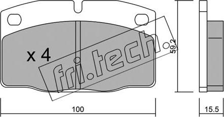 Fri.Tech. 046.0 - Kit pastiglie freno, Freno a disco autozon.pro