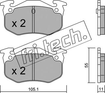 Fri.Tech. 040.0 - Kit pastiglie freno, Freno a disco autozon.pro