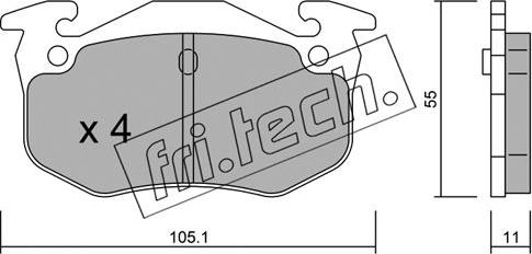 Fri.Tech. 040.2 - Kit pastiglie freno, Freno a disco autozon.pro