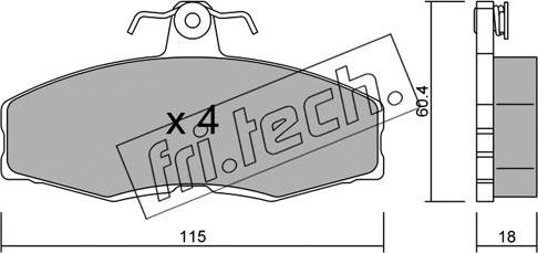 Fri.Tech. 041.0 - Kit pastiglie freno, Freno a disco autozon.pro