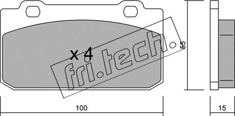 Fri.Tech. 042.0 - Kit pastiglie freno, Freno a disco autozon.pro