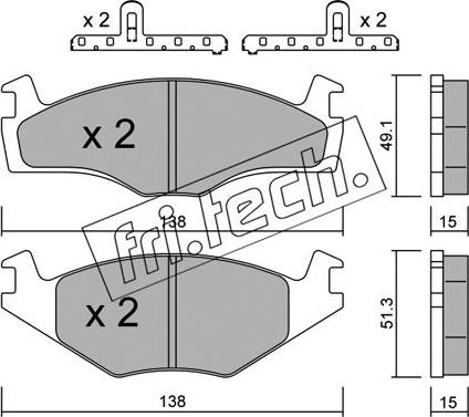 Fri.Tech. 047.0K - Kit pastiglie freno, Freno a disco autozon.pro