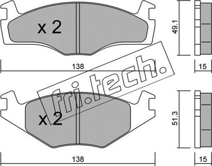 Fri.Tech. 047.0 - Kit pastiglie freno, Freno a disco autozon.pro