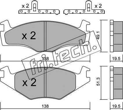 Fri.Tech. 047.1K - Kit pastiglie freno, Freno a disco autozon.pro