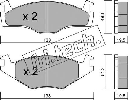 Fri.Tech. 047.1 - Kit pastiglie freno, Freno a disco autozon.pro