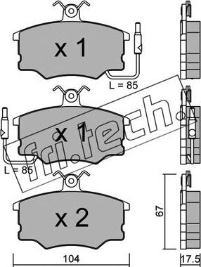 Fri.Tech. 055.0 - Kit pastiglie freno, Freno a disco autozon.pro