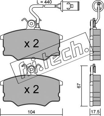 Fri.Tech. 055.1 - Kit pastiglie freno, Freno a disco autozon.pro