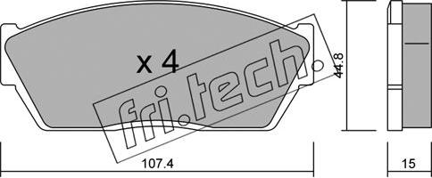 Fri.Tech. 056.0 - Kit pastiglie freno, Freno a disco autozon.pro