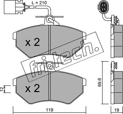 Fri.Tech. 052.1 - Kit pastiglie freno, Freno a disco autozon.pro