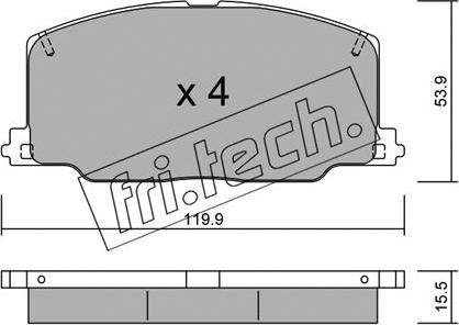 Fri.Tech. 069.0 - Kit pastiglie freno, Freno a disco autozon.pro