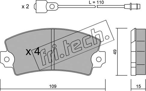 Fri.Tech. 005.4 - Kit pastiglie freno, Freno a disco autozon.pro